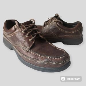 Rockport Walkability Men’s Banni Brown Leather Moc Toe Oxford size 10